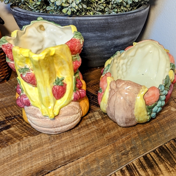 Vintage Nowell Mold Pitcher and Bowl Fruit - Picture 7 of 10